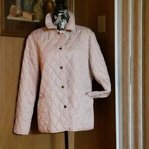 Burberry London Quilted Pink Nova Check Plaid-Lined Jacket